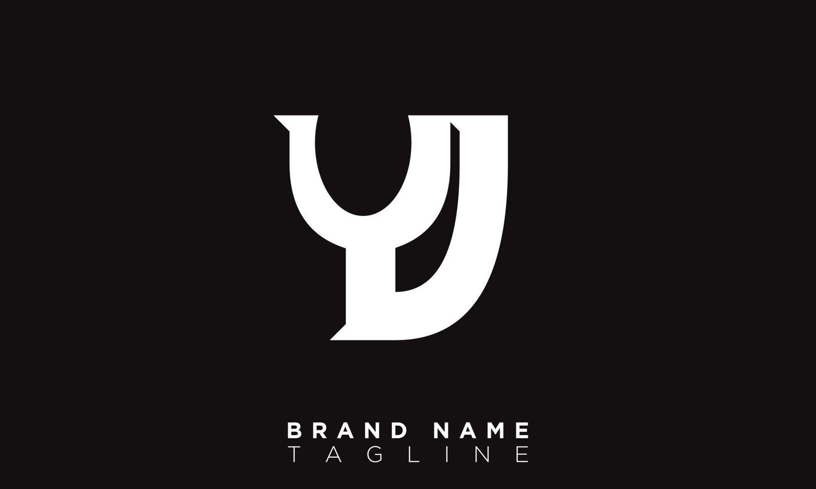 YJ Alphabet letters Initials Monogram logo JY, Y and J vector