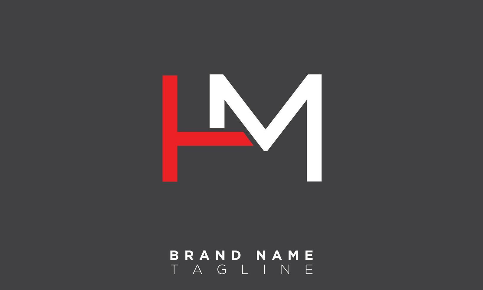 Initials mm logo monogram with shield Royalty Free Vector