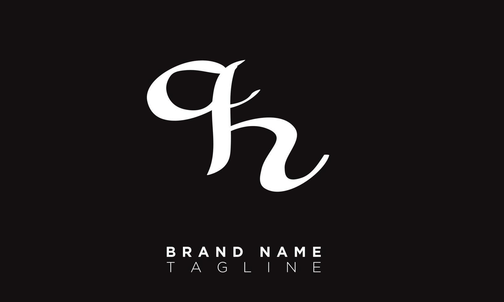Alphabet letters Initials Monogram logo QH, HQ, Q and H vector
