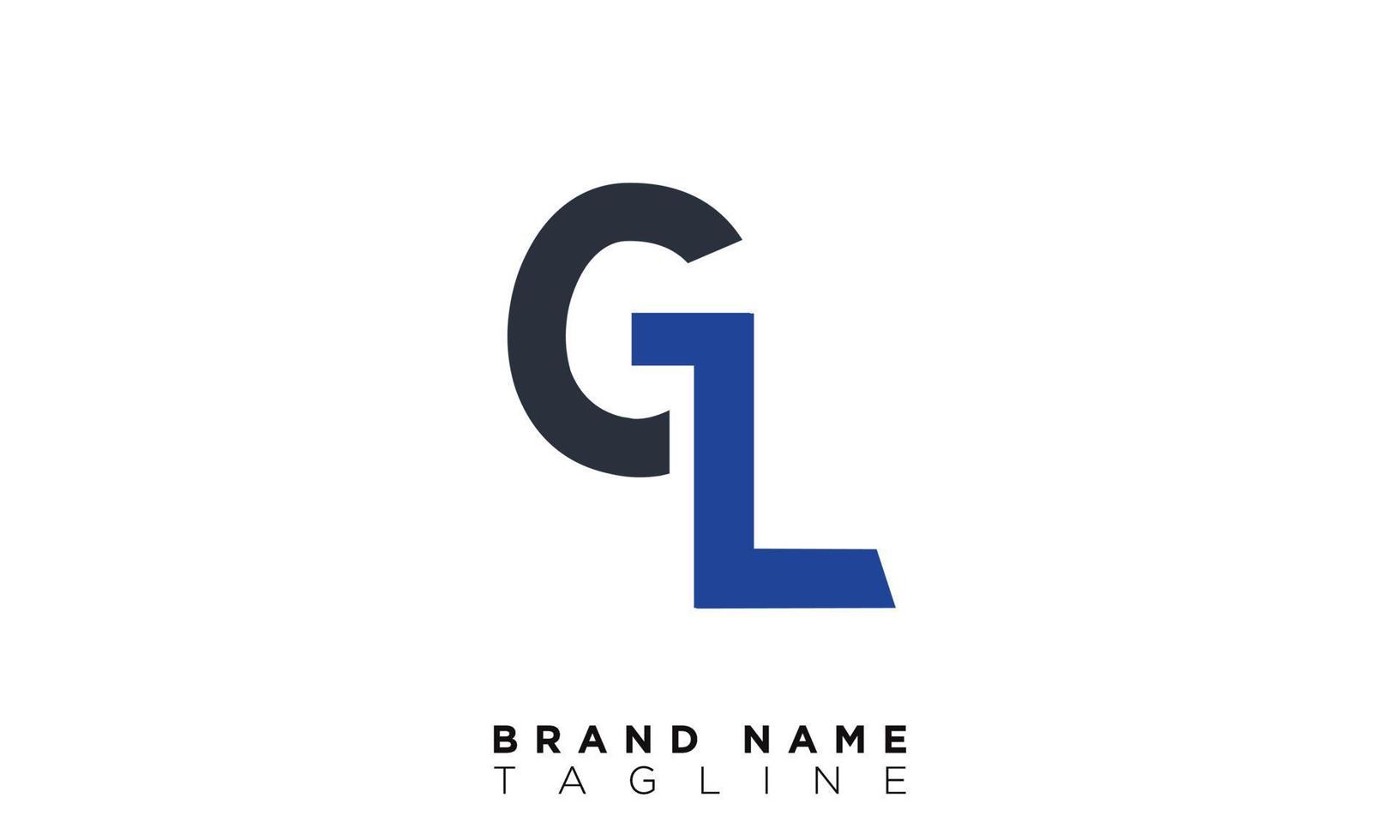 GL Alphabet letters Initials Monogram logo LG, G and L vector