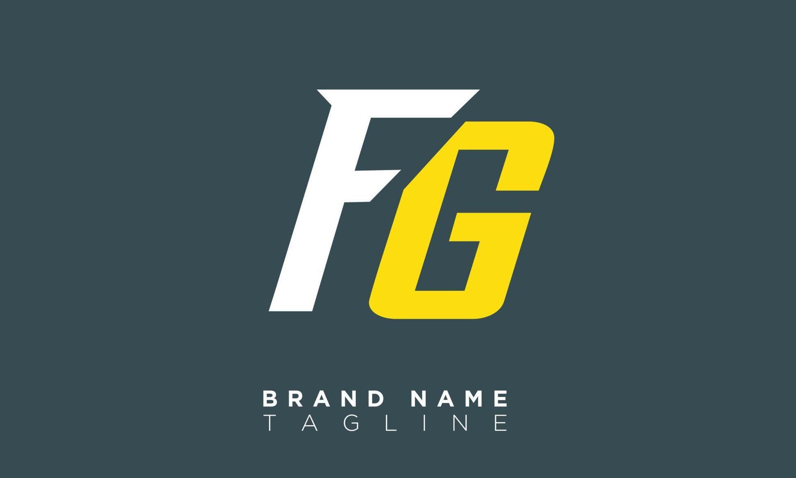 fg alfabeto letras iniciales monograma logo gf, f y g vector