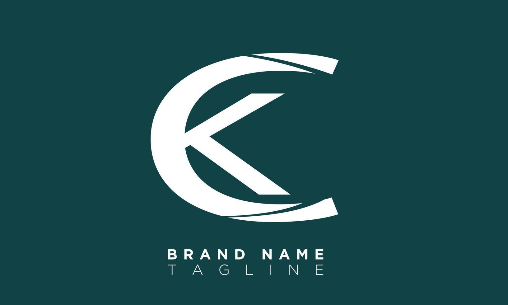Alphabet letters Initials Monogram logo CK, KC, C and K vector