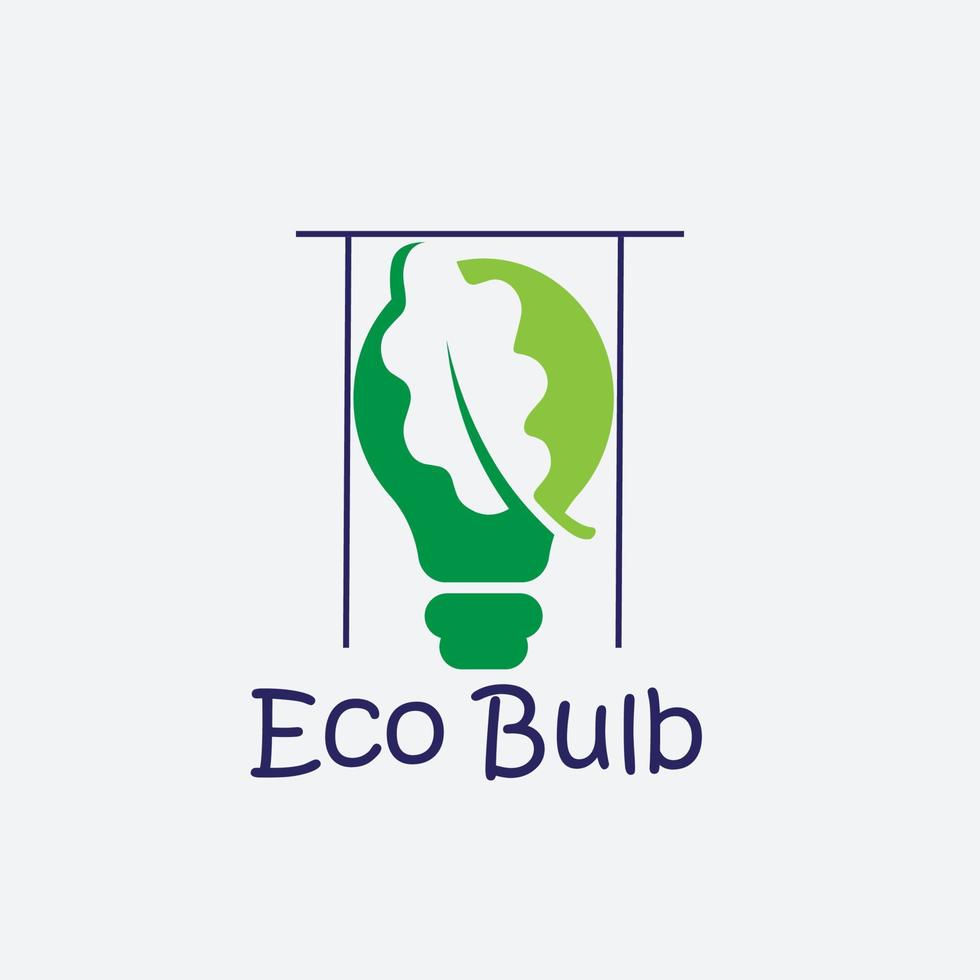 eco bulb icon for business Initials Monogram logo vector