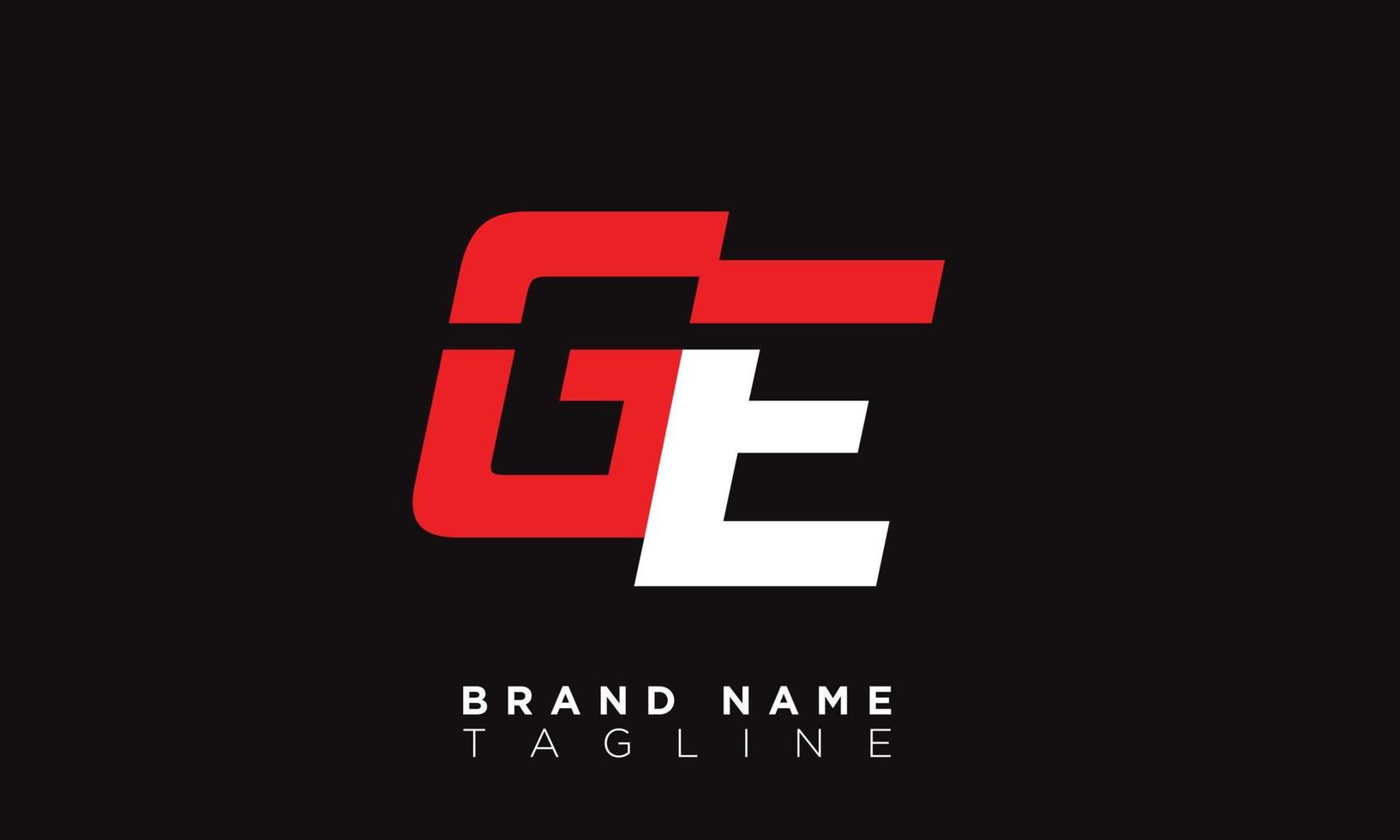 GE Alphabet letters Initials Monogram logo EG, G and E vector