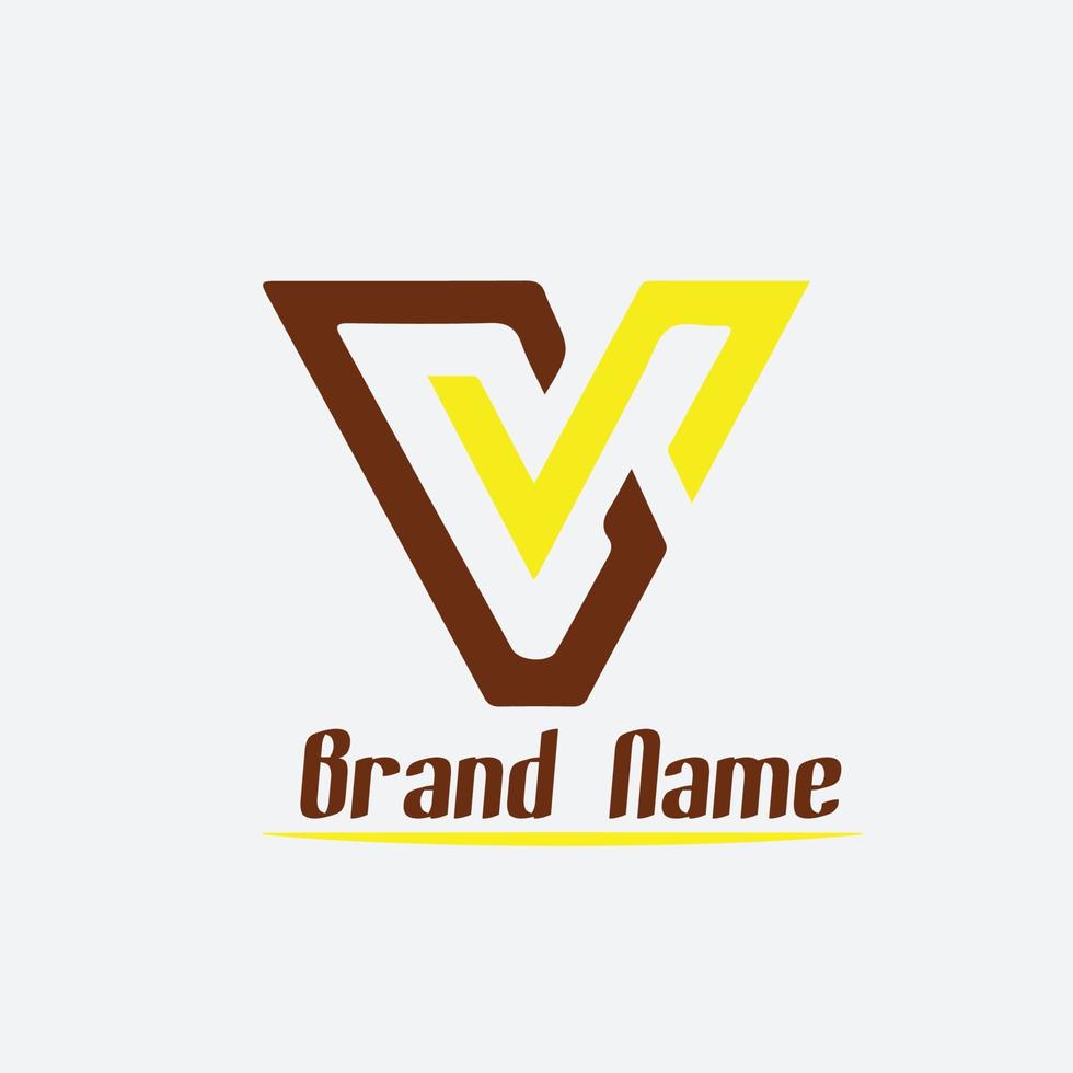 CVS icon for business Initials Monogram logo vector