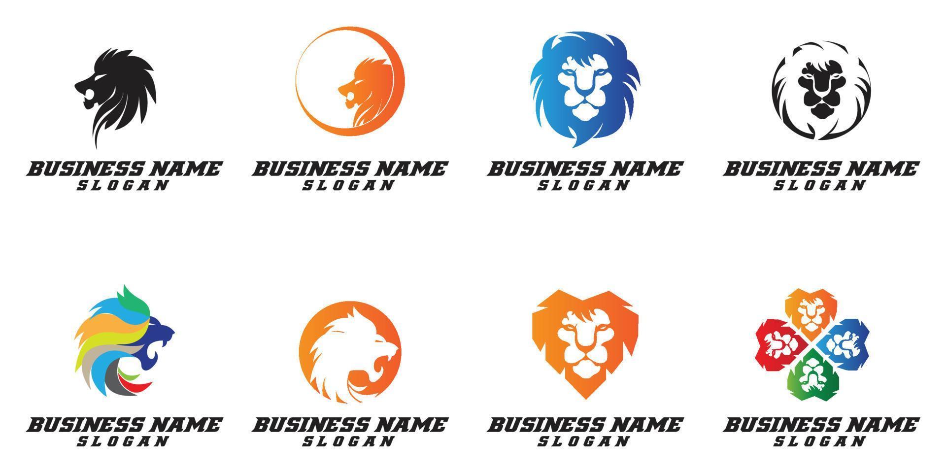 king lion logo symbol vector