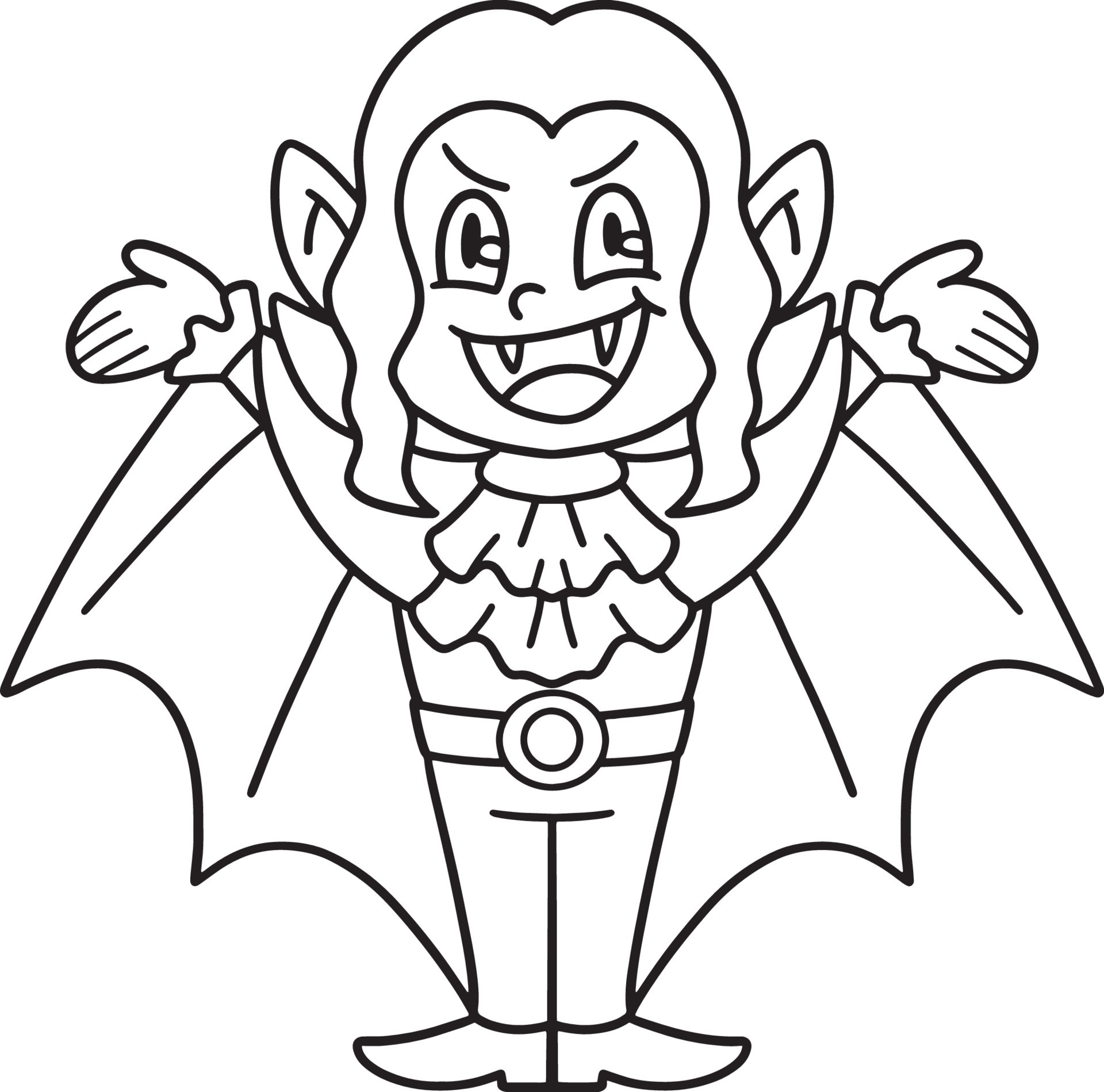 Halloween Scary Vampire coloring page