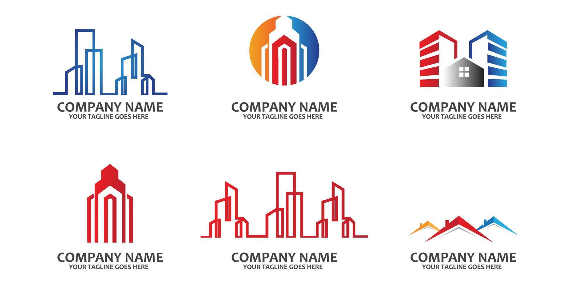 Property and Construction logo free vector icon