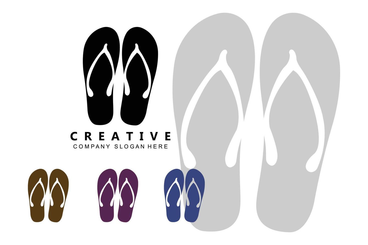 ilustración de diseño de logotipo de zapatillas de polainas de reemplazo de calzado vector