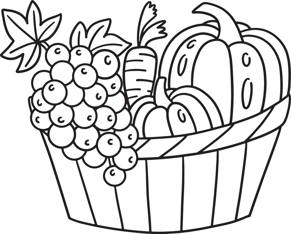 Thanksgiving Harvest Fruits Vegetables Isolated vector