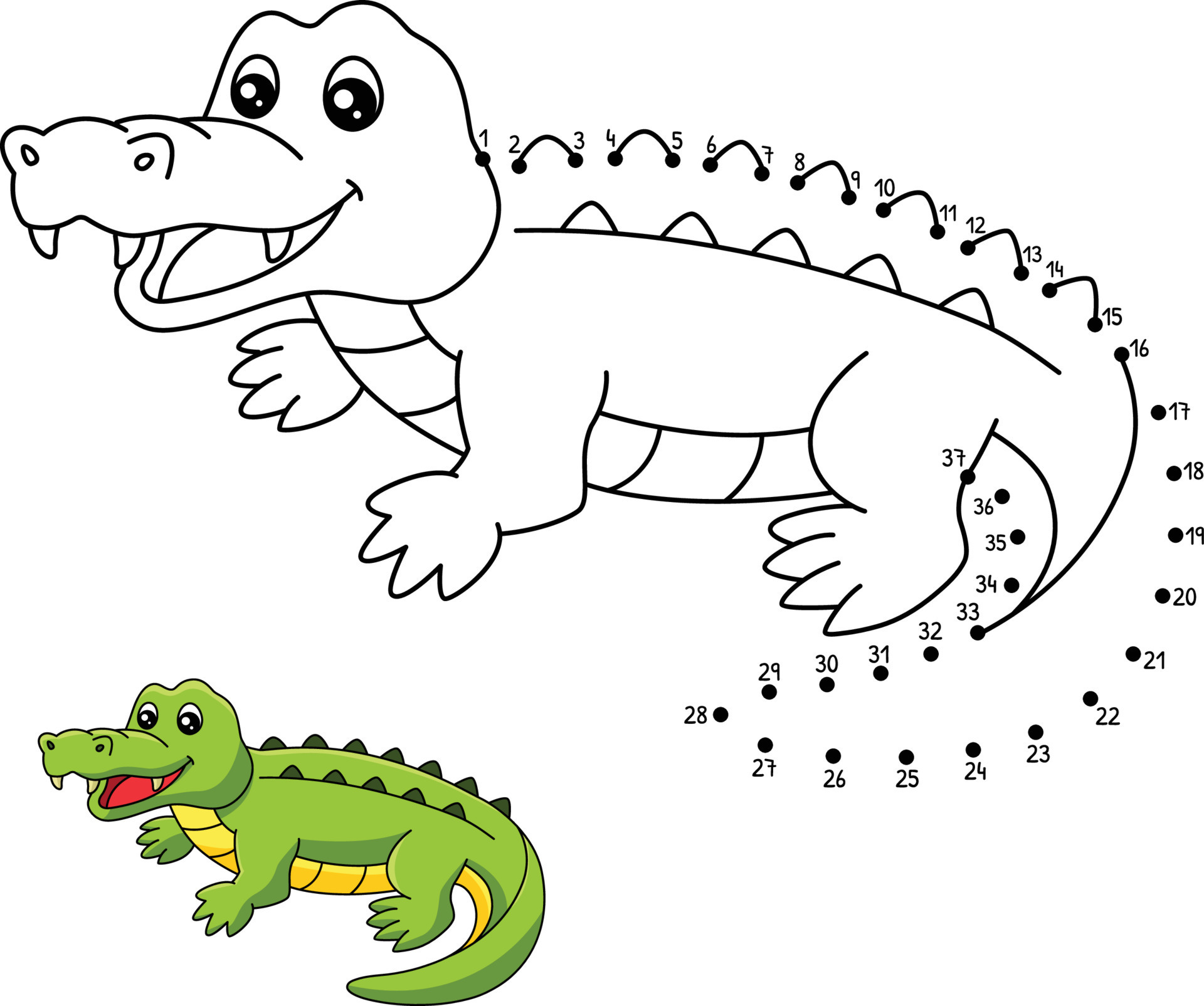dot-to-dot-crocodile-coloring-page-for-kids-8209101-vector-art-at-vecteezy