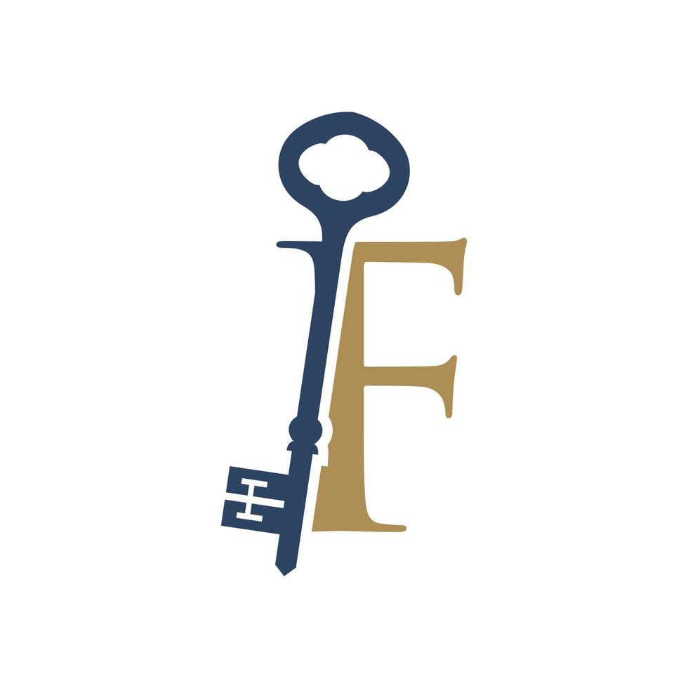Initial F Elegant Key vector