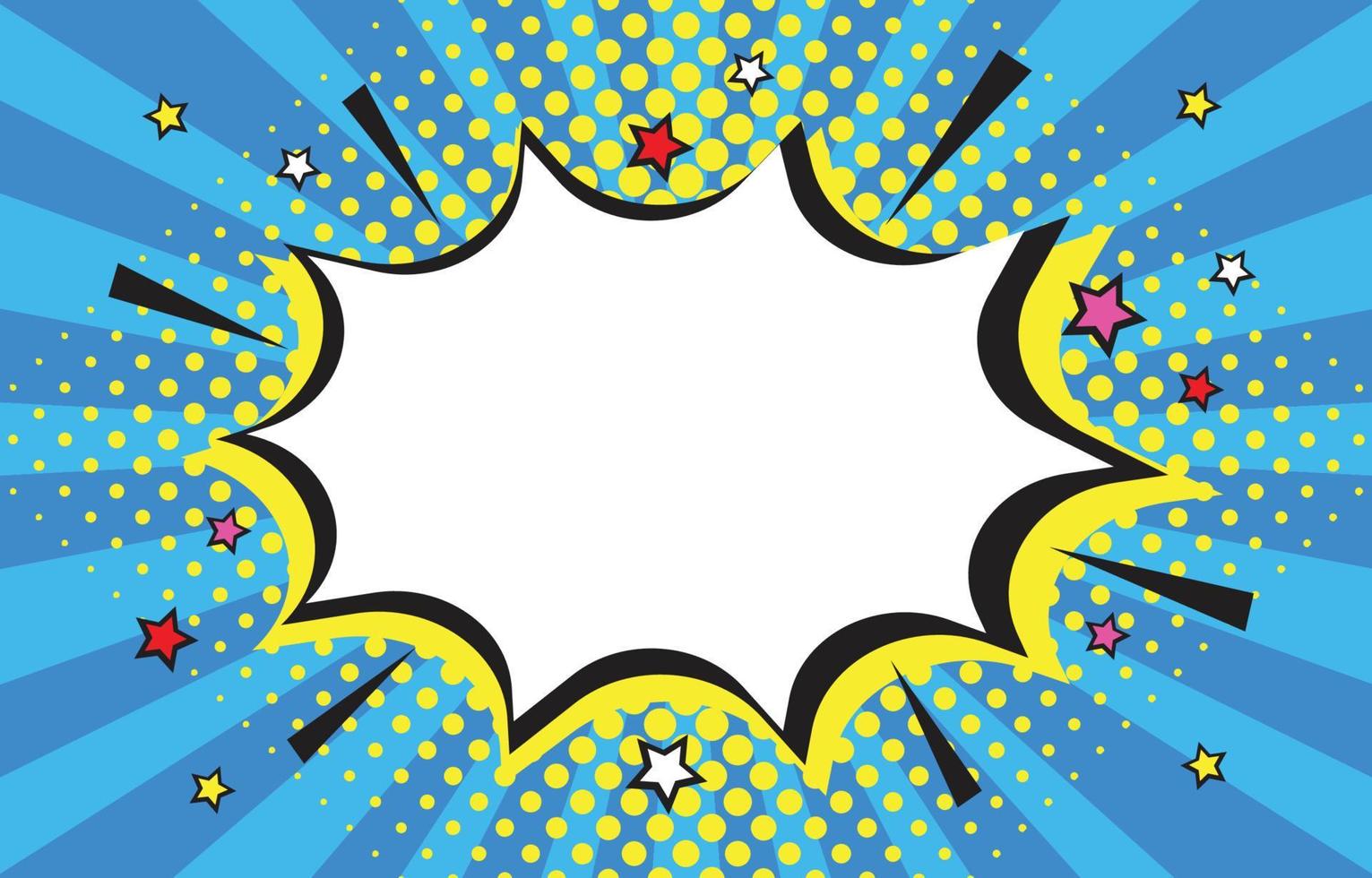 Pop Art Background with Empty Bubble Chat vector