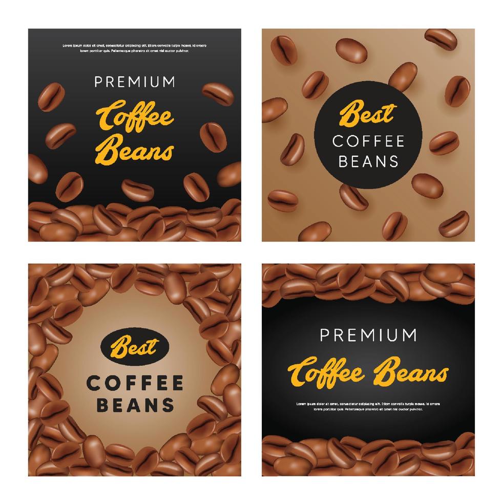 Coffee Aesthetic Social Media Template vector