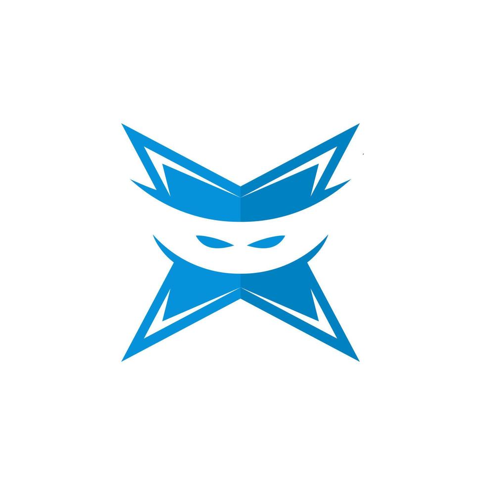 Ninja Logo Design Vector Template