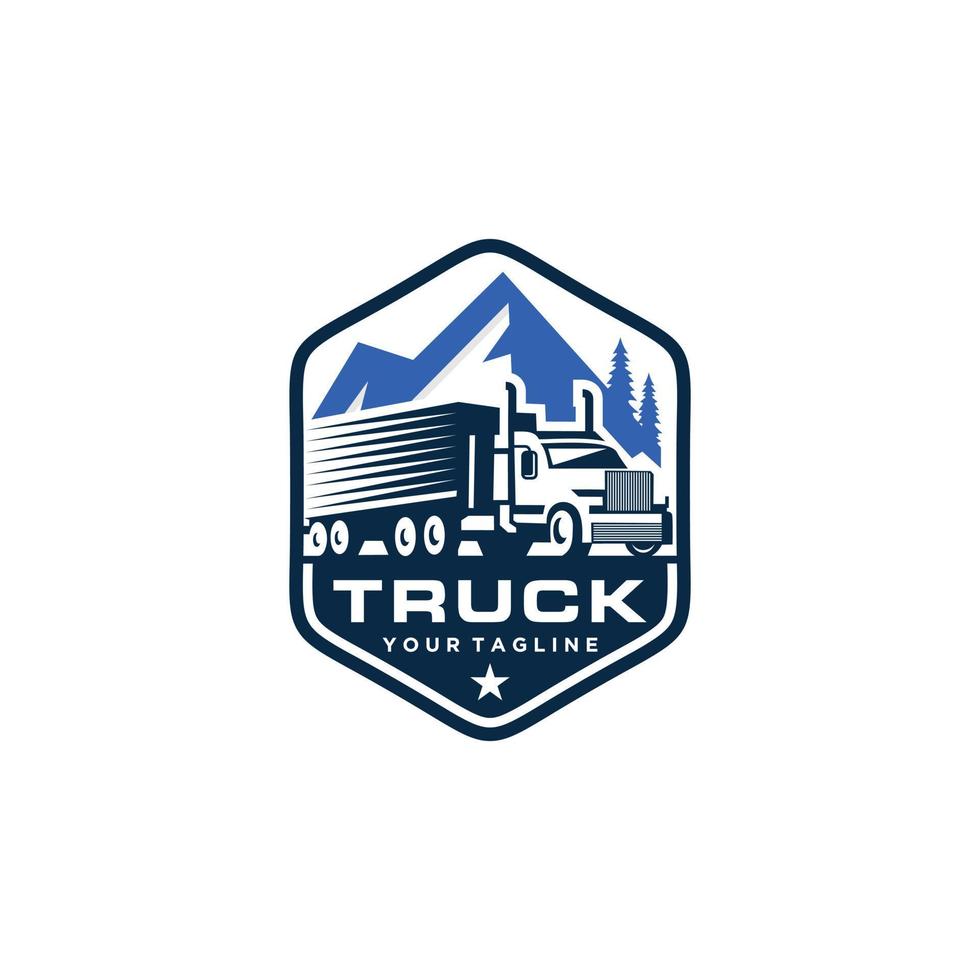 plantilla de vector de logotipo de camión