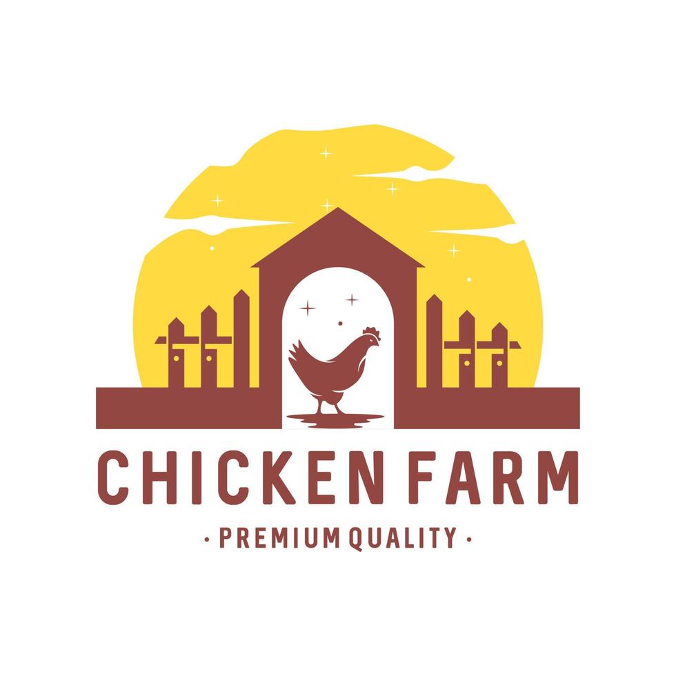 Chicken Farm Logo Vector Template