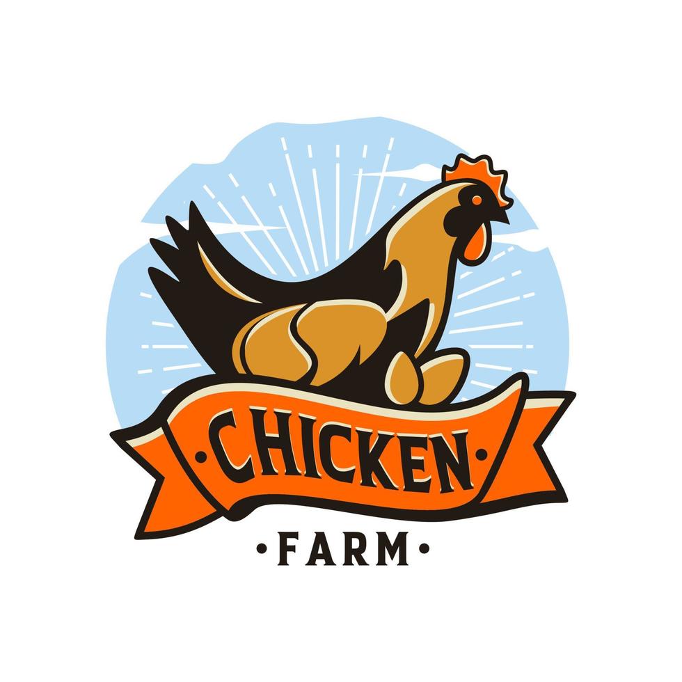 Chicken Farm Logo Vector Template