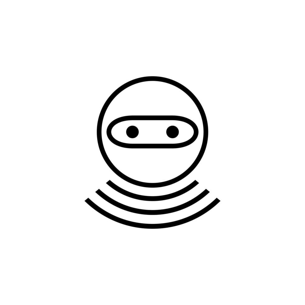 plantilla vectorial de diseño de logotipo ninja vector