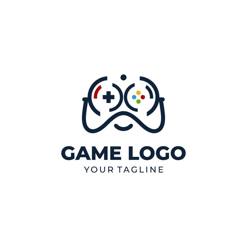 Game Console Logo Design Vector Template