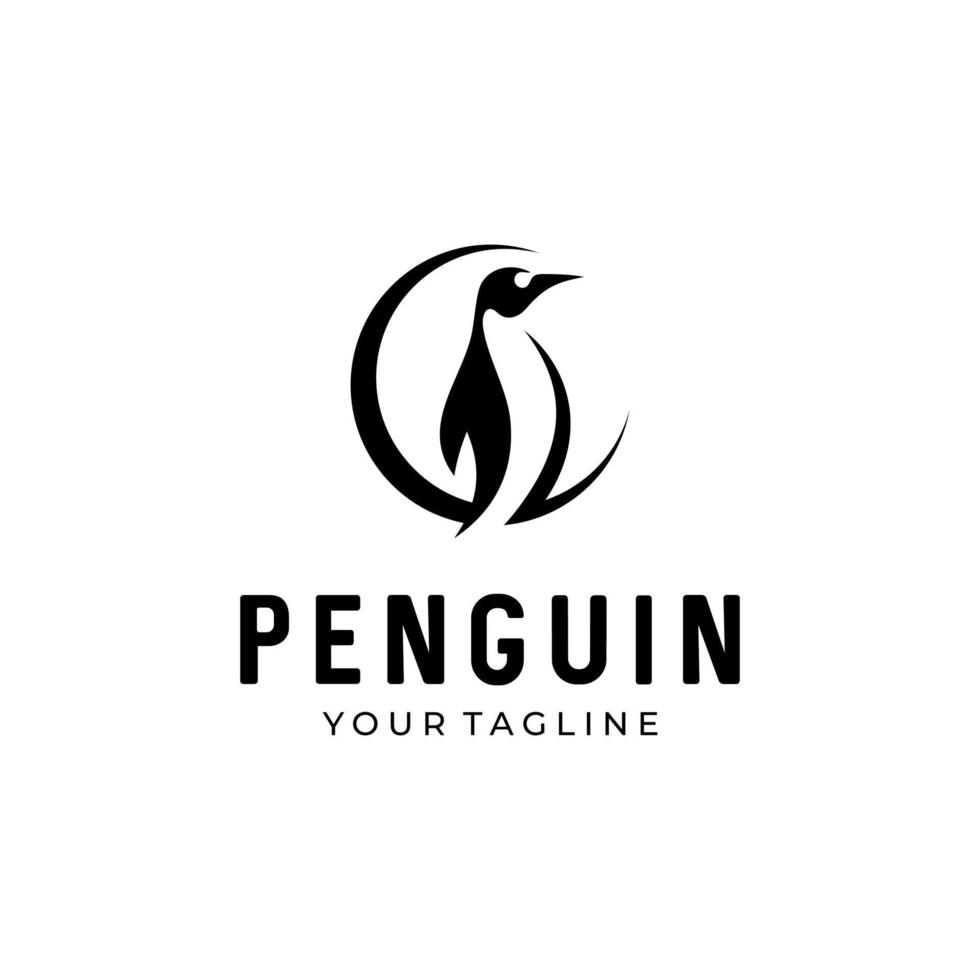 pingüino vector logo icono símbolo diseño