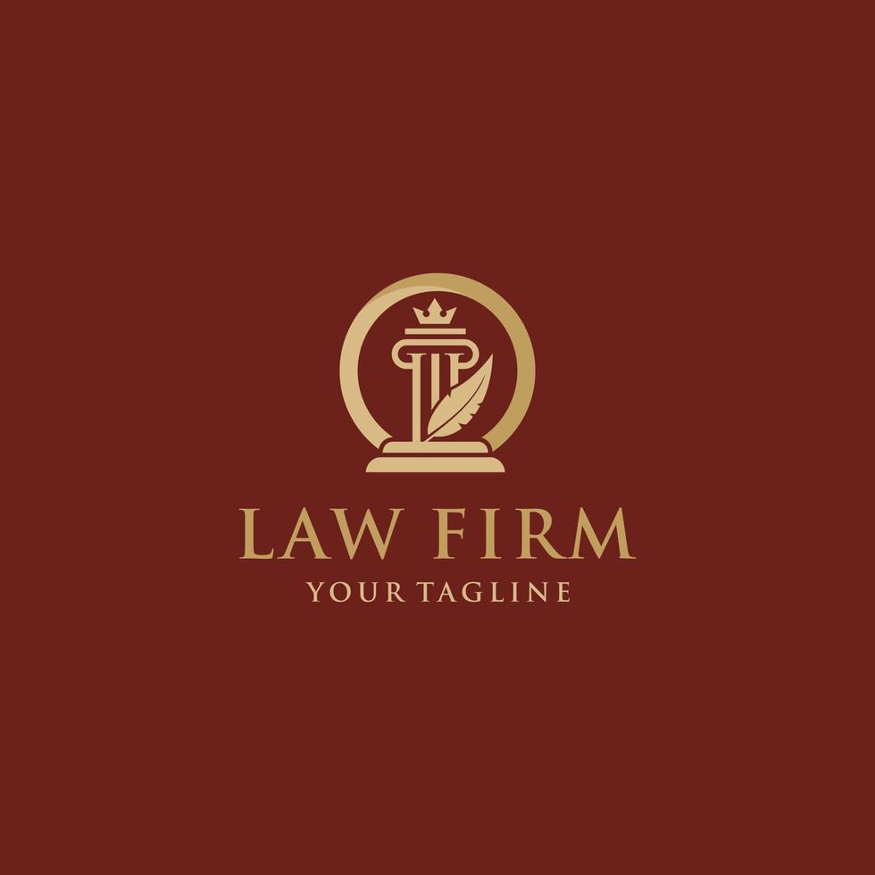 creative law office logo design template vector