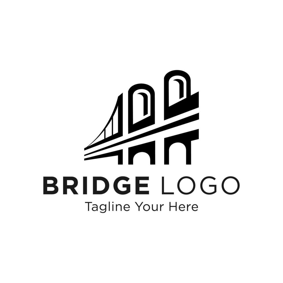 Bridge Logo Design Vector Icon Template