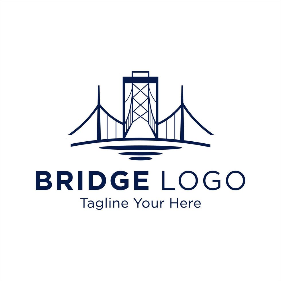 Bridge Logo Design Vector Icon Template