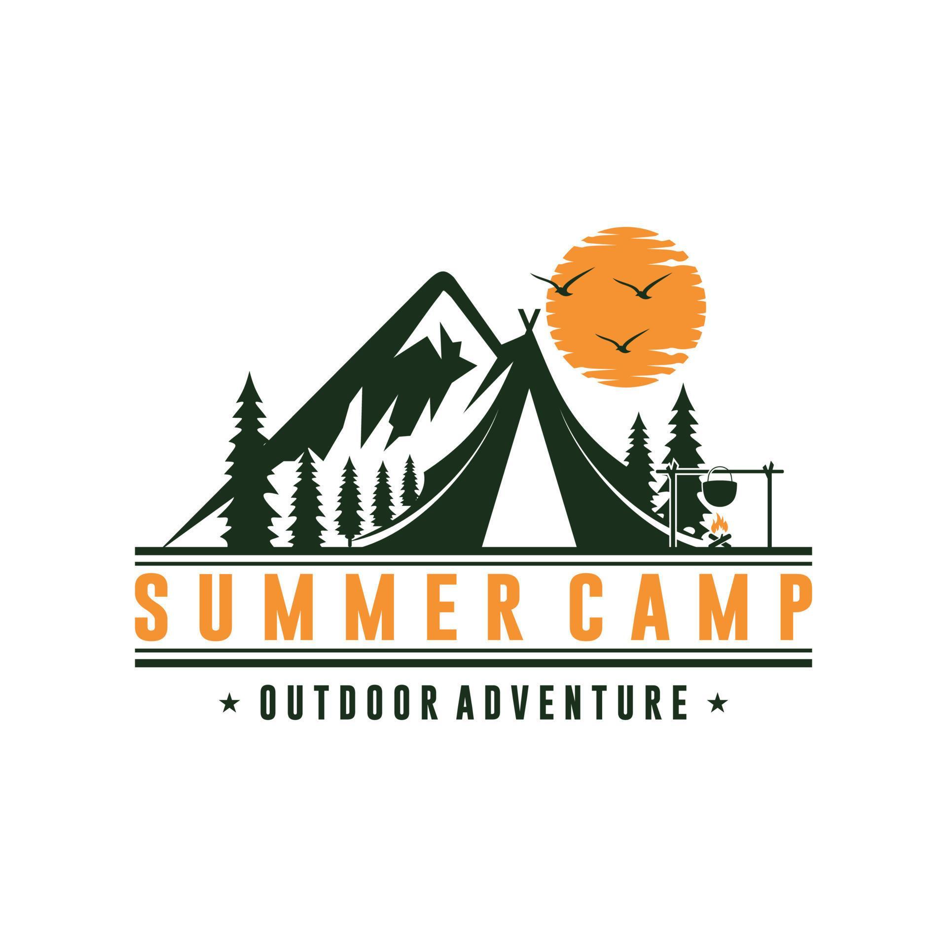 Vintage Summer Camp Logo Template 8209637 Vector Art at Vecteezy