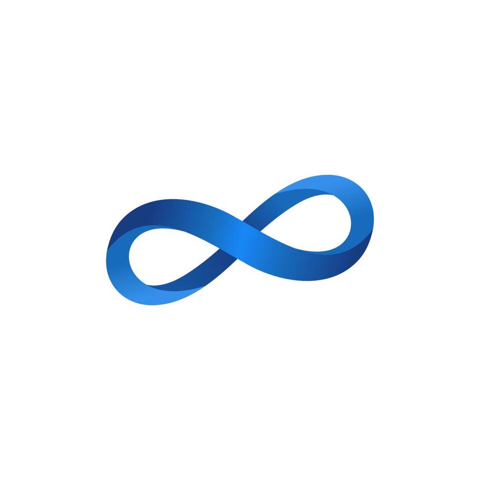 Infinity symbol limitless logo design vector template