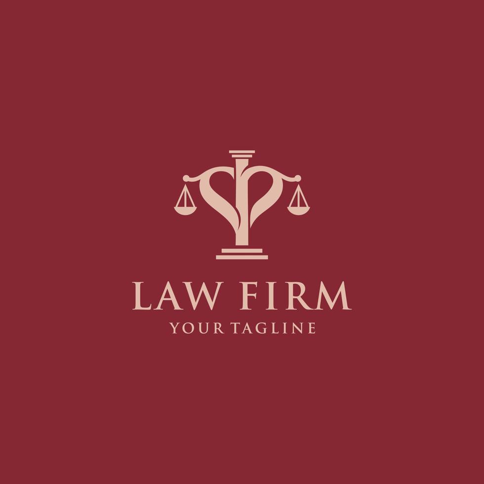 creative law office logo design template vector