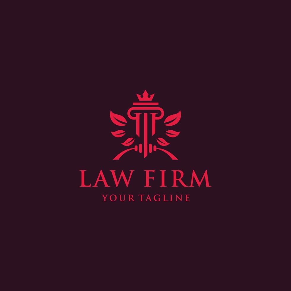creative law office logo design template vector