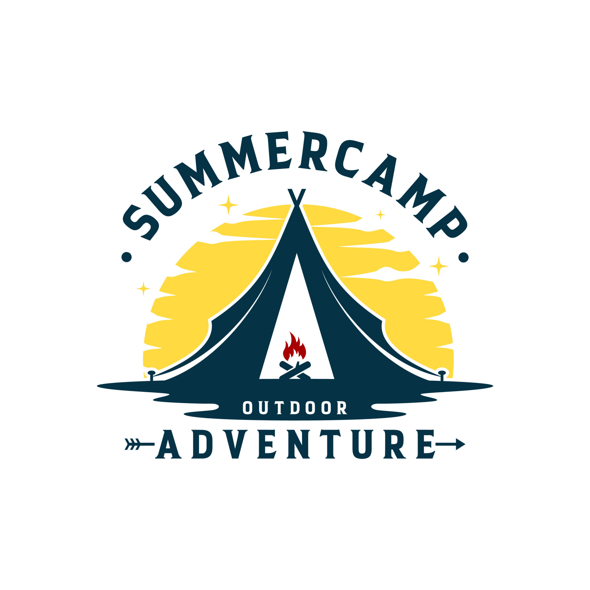 Vintage Summer Camp Logo Template 8209681 Vector Art at Vecteezy