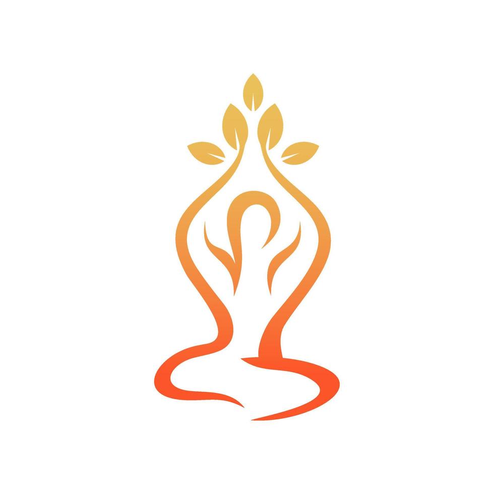 plantilla de vector de logotipo de yoga