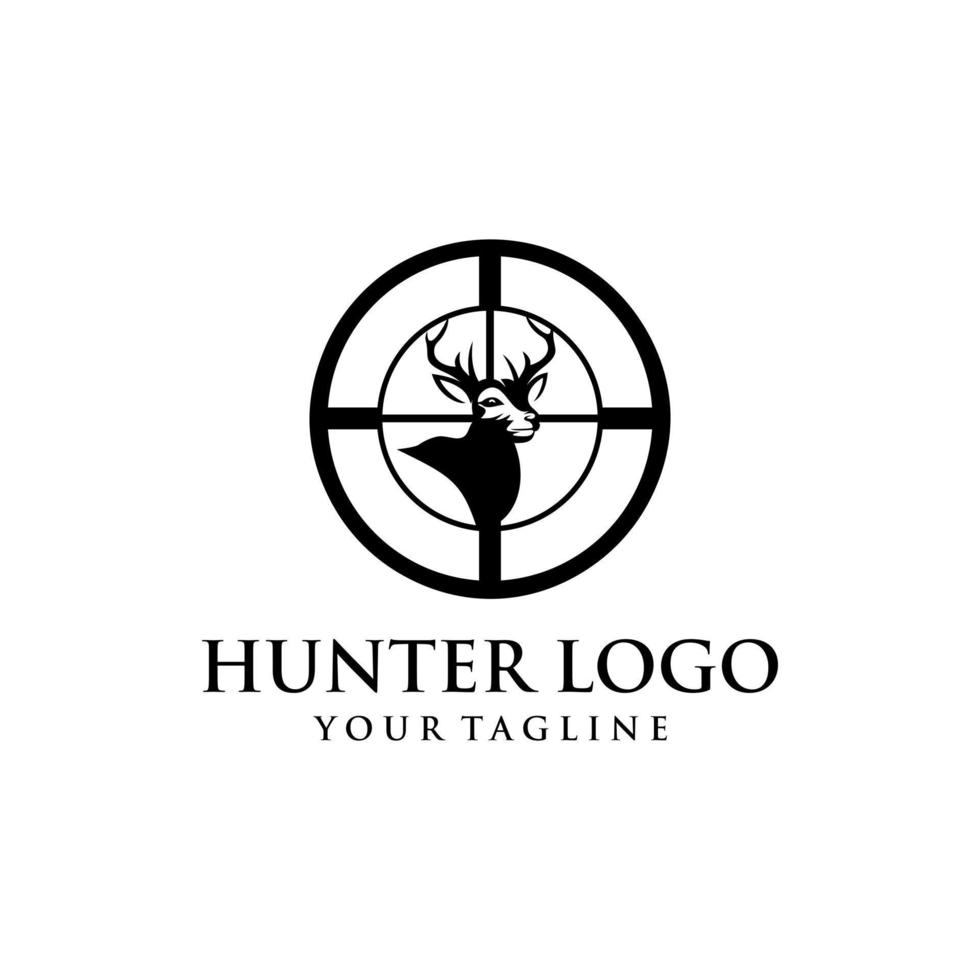 Outdoor Hunter Logo Design Vector Template