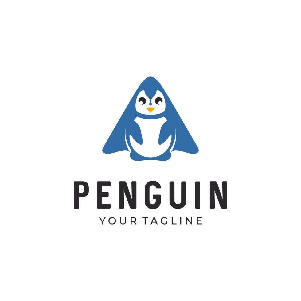 pingüino vector logo icono símbolo diseño