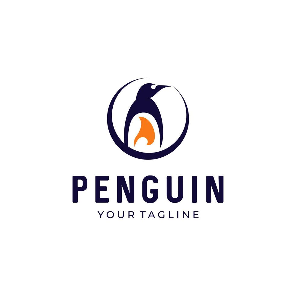 pingüino vector logo icono símbolo diseño