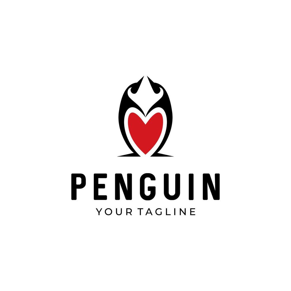 pingüino vector logo icono símbolo diseño