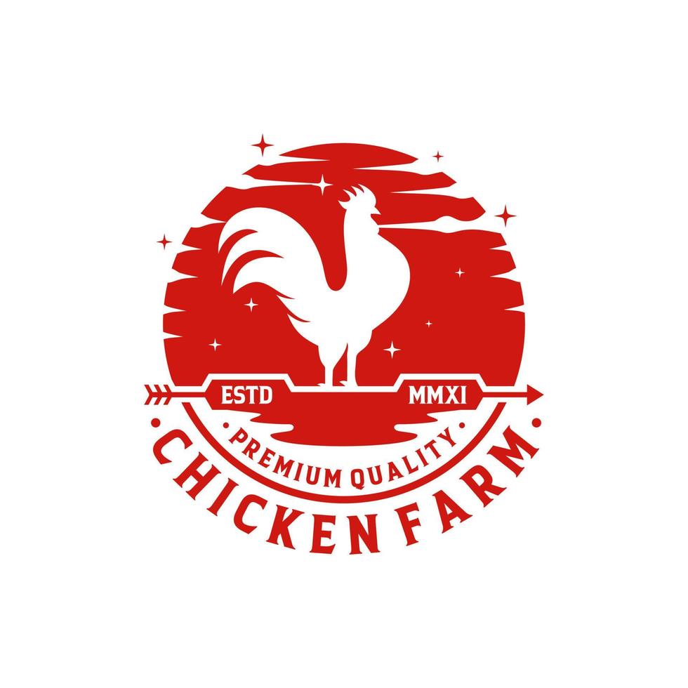 Chicken Farm Logo Vector Template