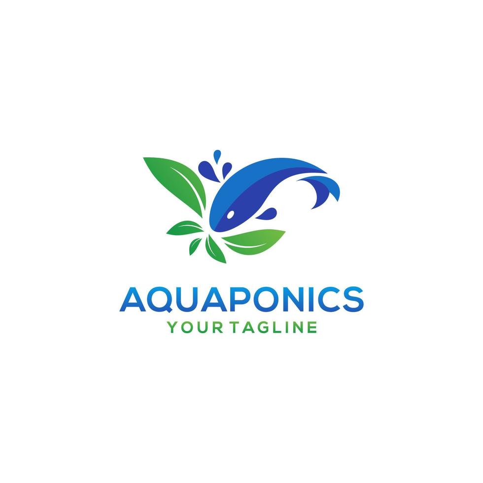 Aquaponics Logo Stock Vector Template