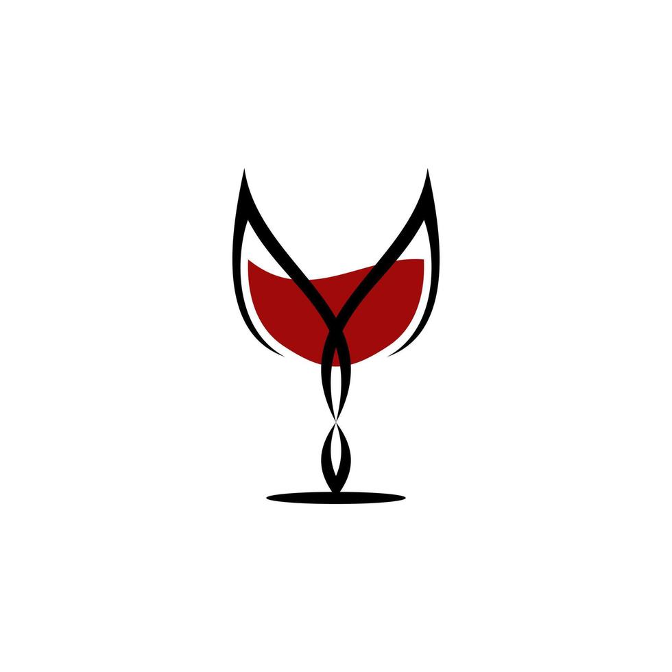 plantilla de vector de diseño de logotipo de vino