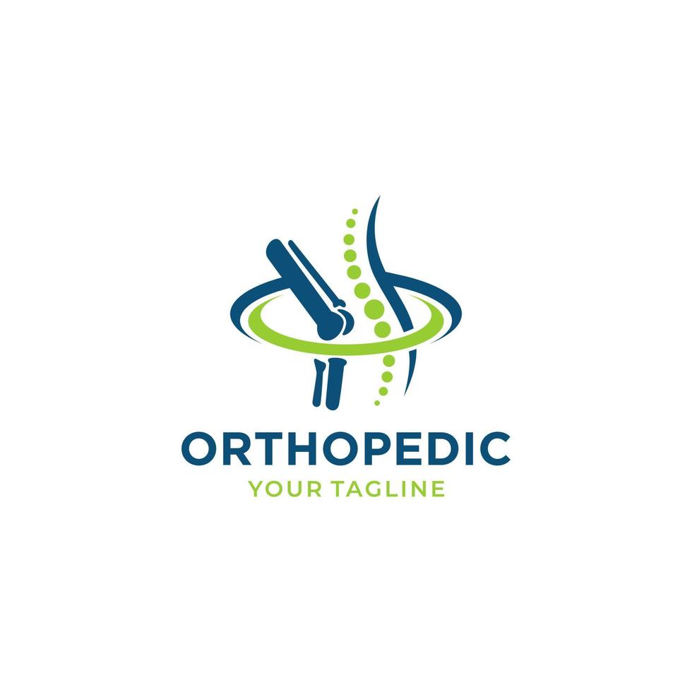 plantilla de vector de diseño de logotipo de salud ortopédica