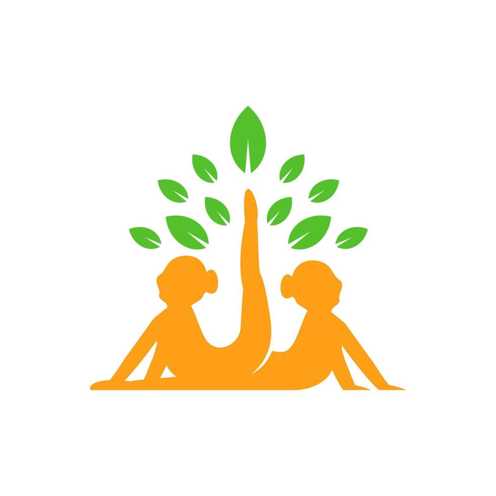 plantilla de vector de logotipo de yoga