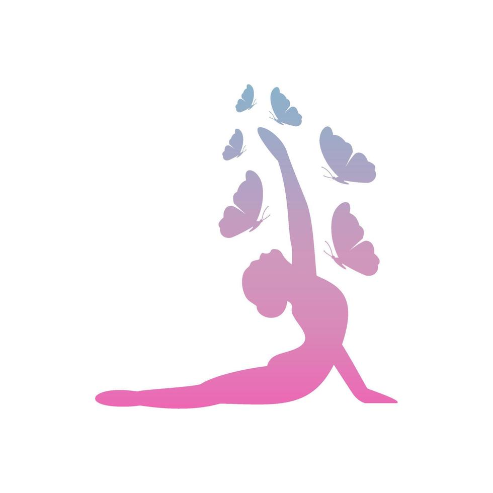 plantilla de vector de logotipo de yoga