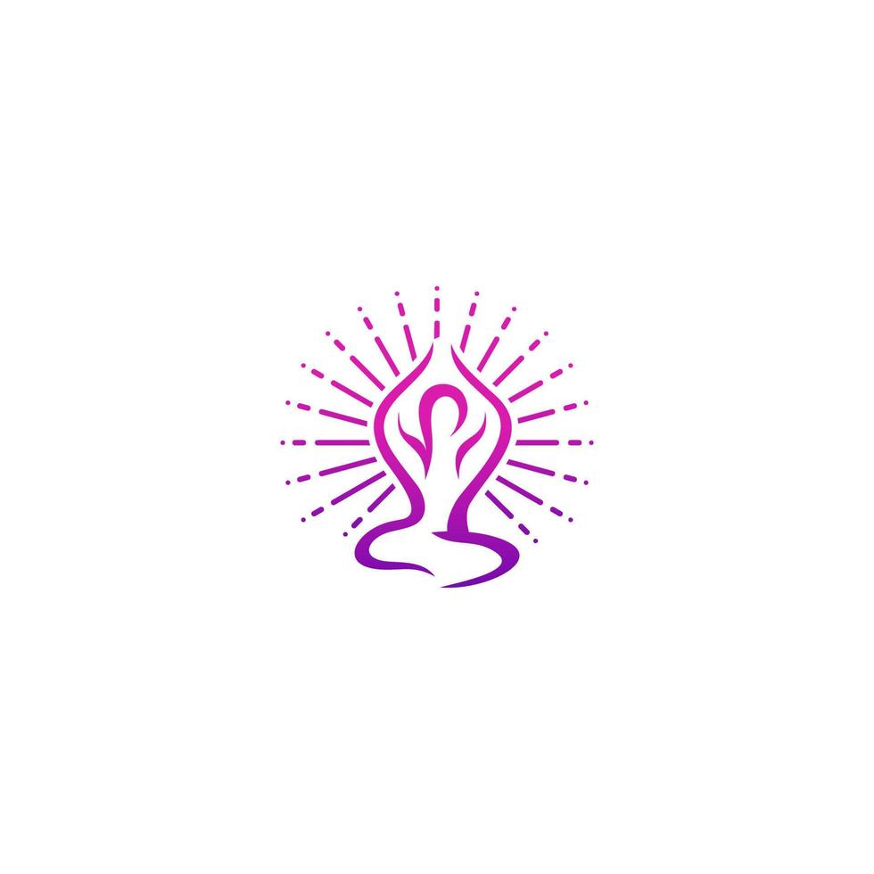 plantilla de vector de logotipo de yoga