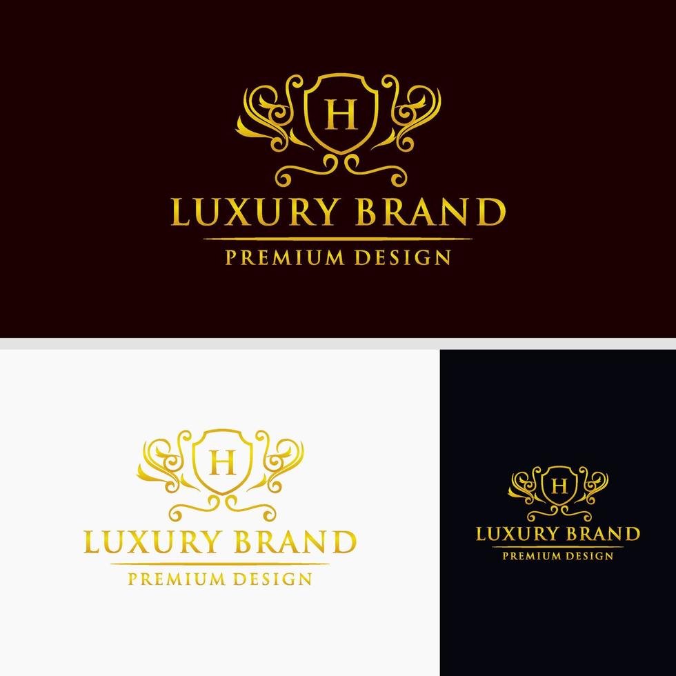 plantilla de logotipo de lujo en vector para restaurante, realeza, boutique, cafetería, hotel, heráldica, joyería, moda y otras ilustraciones vectoriales