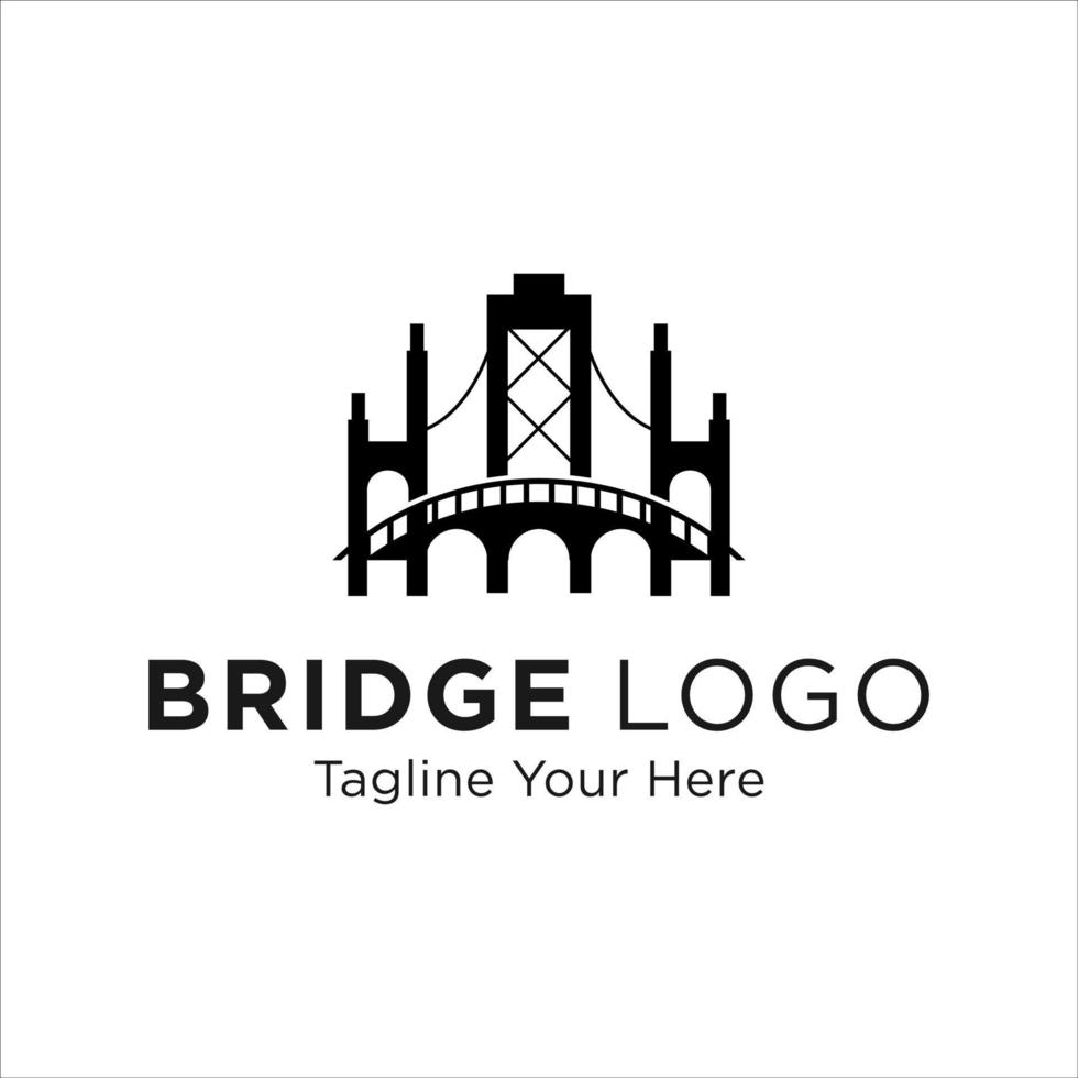 Bridge Logo Design Vector Icon Template