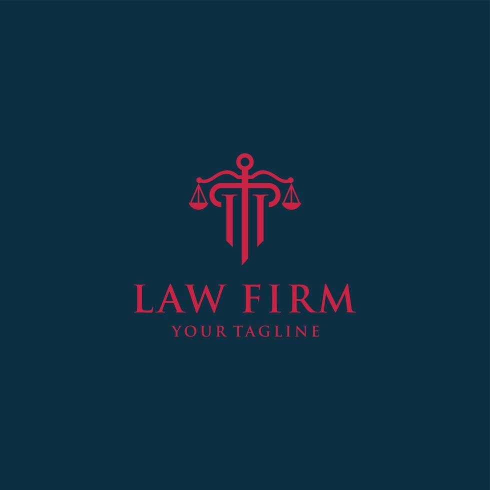 creative law office logo design template vector