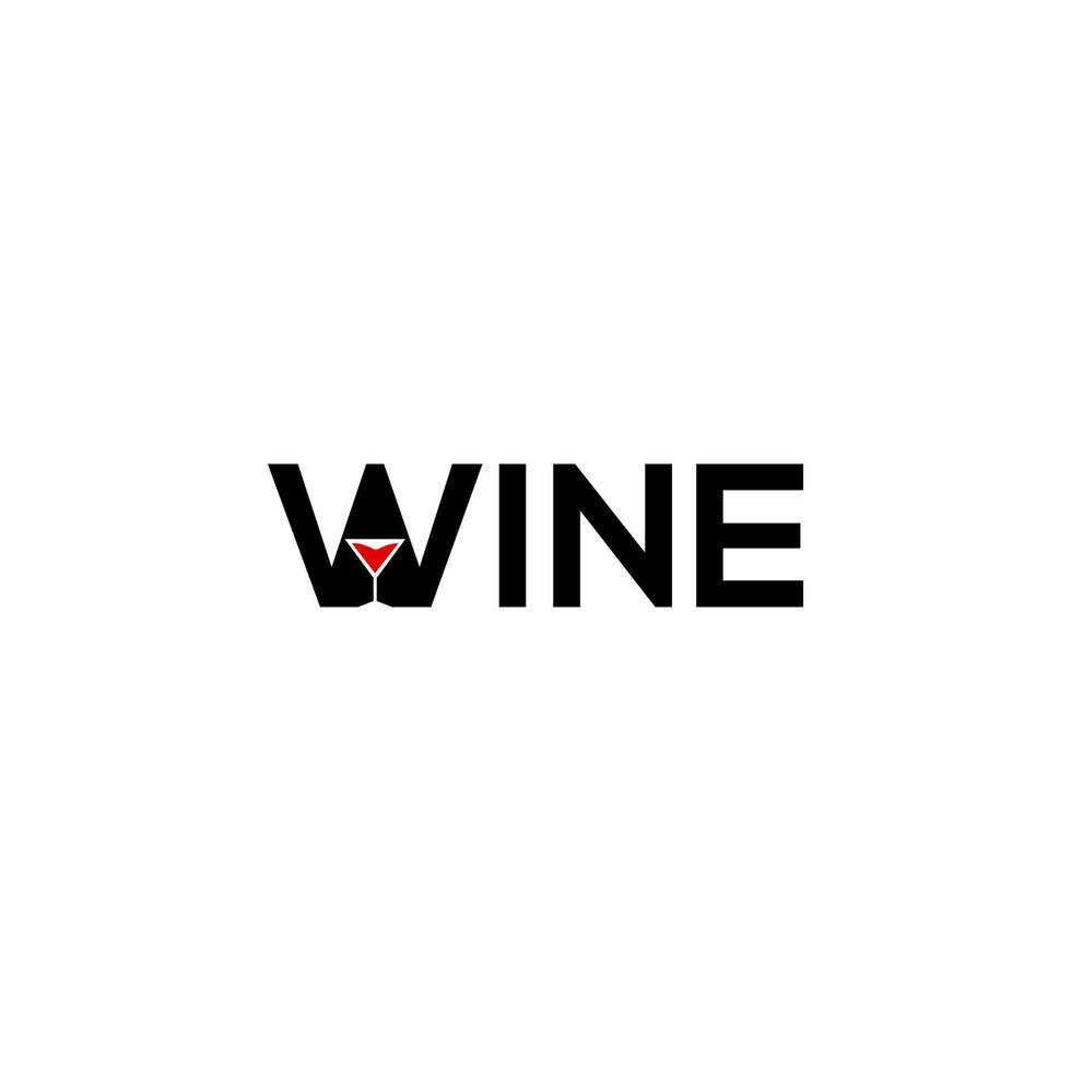 plantilla de vector de diseño de logotipo de vino