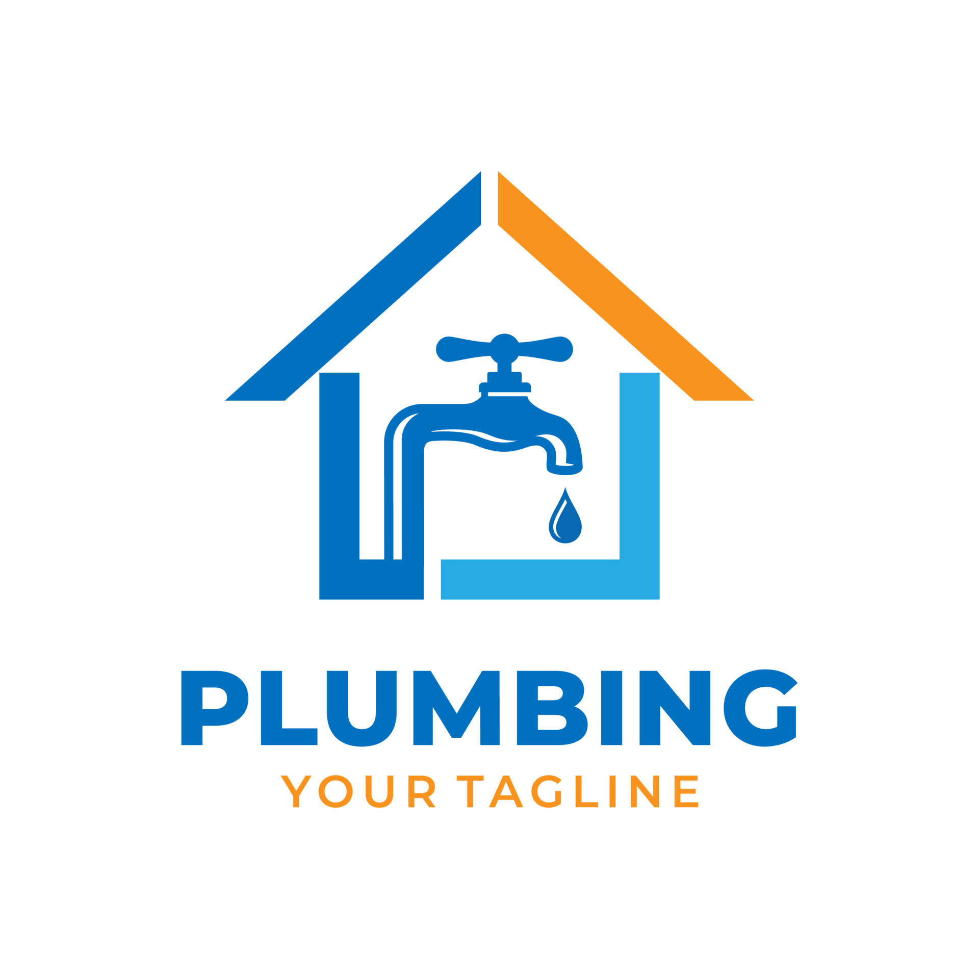 Plumbing Service Logo Design Vector Template 8210004 Vector Art at Vecteezy
